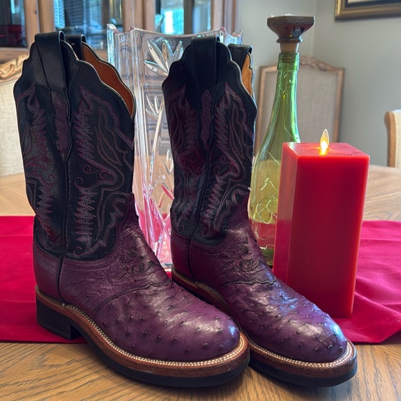 Lucchese Purple Women's Western Full Quill Ostrich
